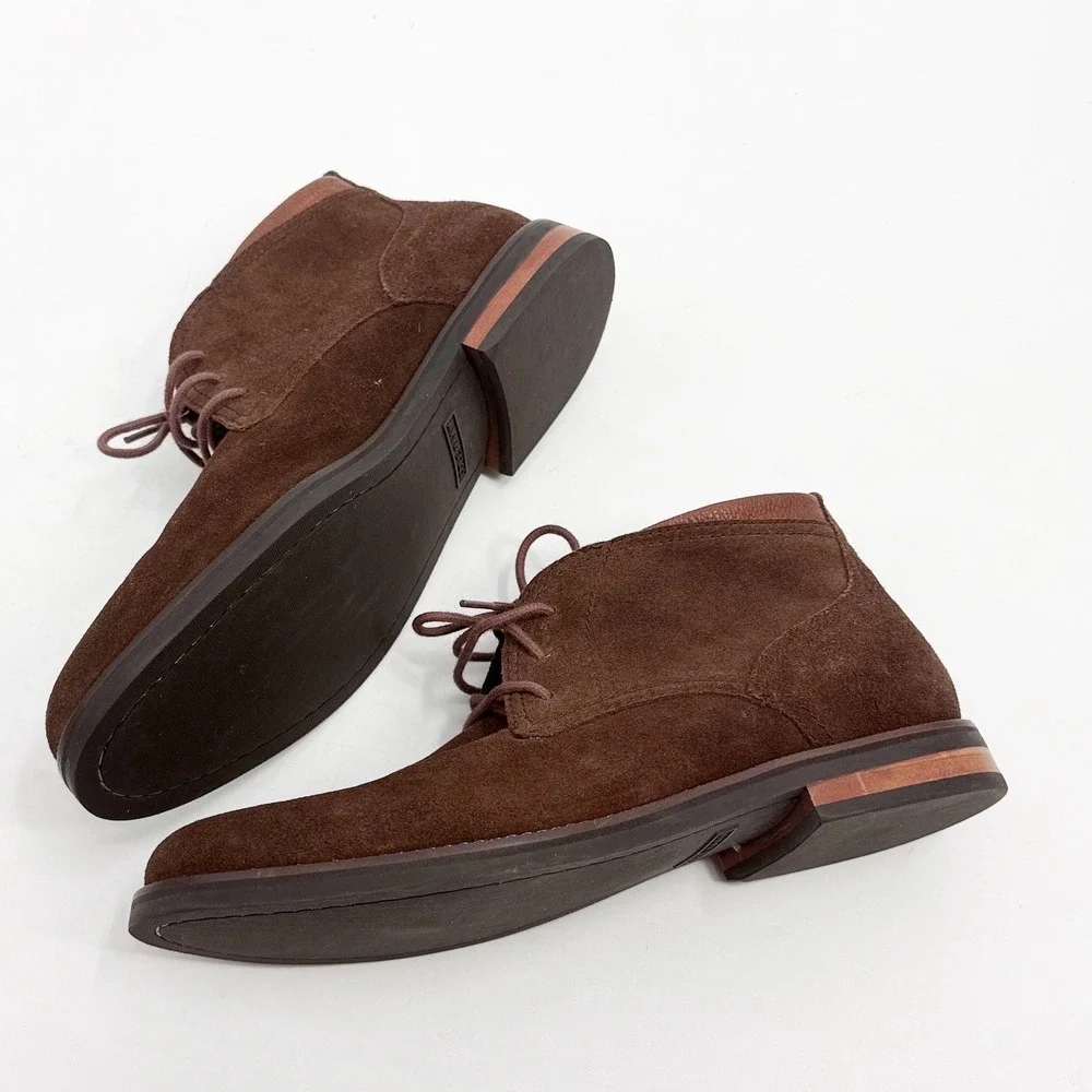 Cole Haan Ogden Mens 9M Brown Suede Chukka Boots Lace Up Ankle Boots NWOT